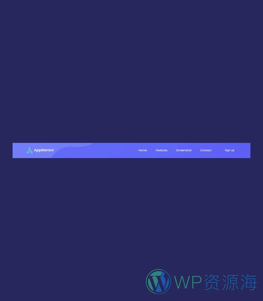 应用落地页Gutenberg网站模板_一键导入快速建站插图5-WP资源海 AppMentor Header Section For Gutenberg