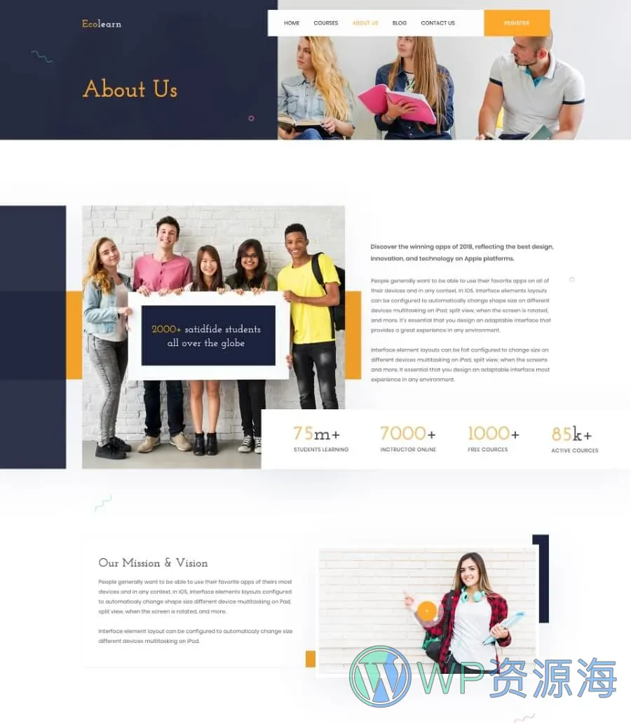 EduBee Education Template About