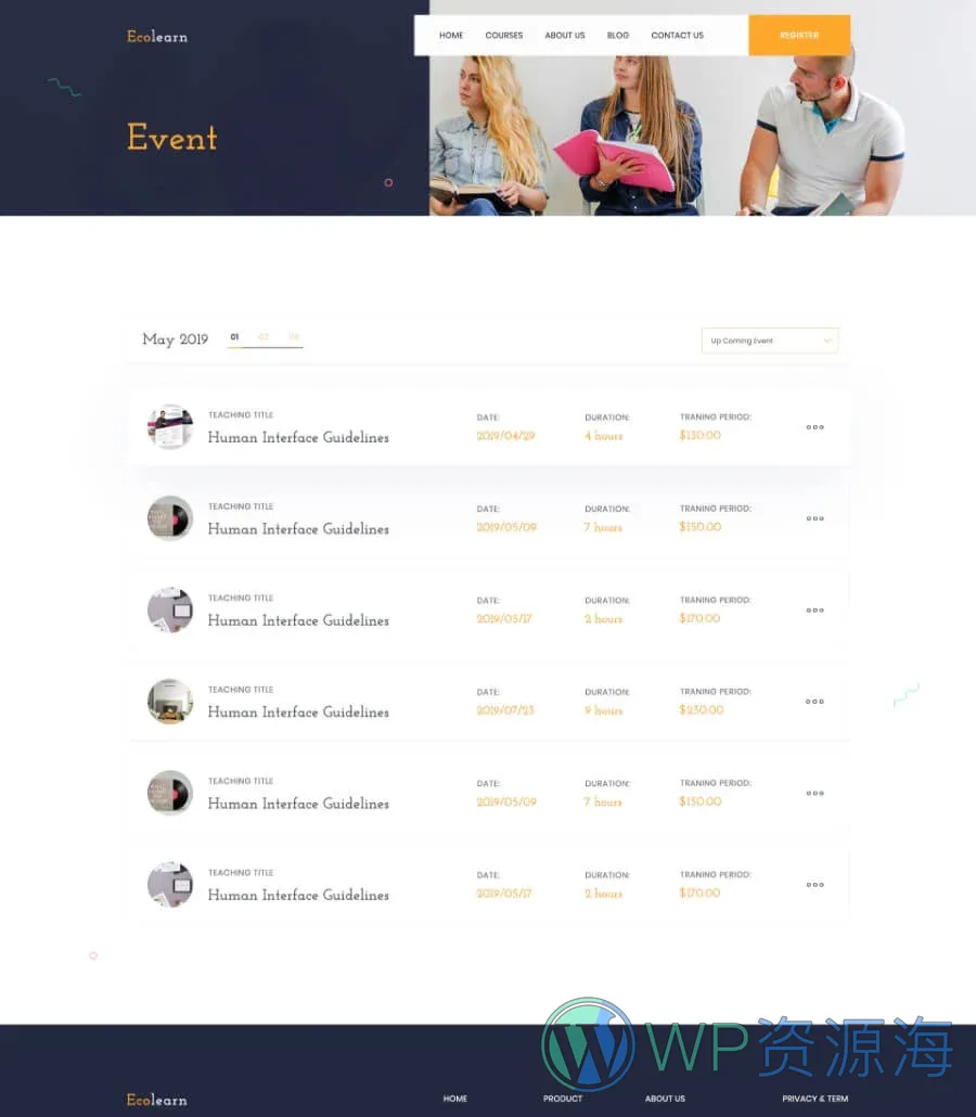 EduBee Education Template Event