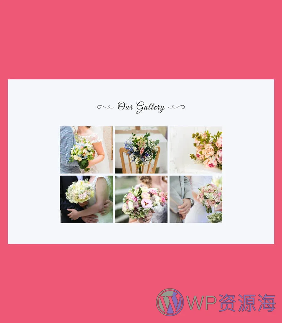 婚礼Gutenberg网站模板_一键导入快速建站插图7-WP资源海 EleMoment Gallery Section For Gutenberg