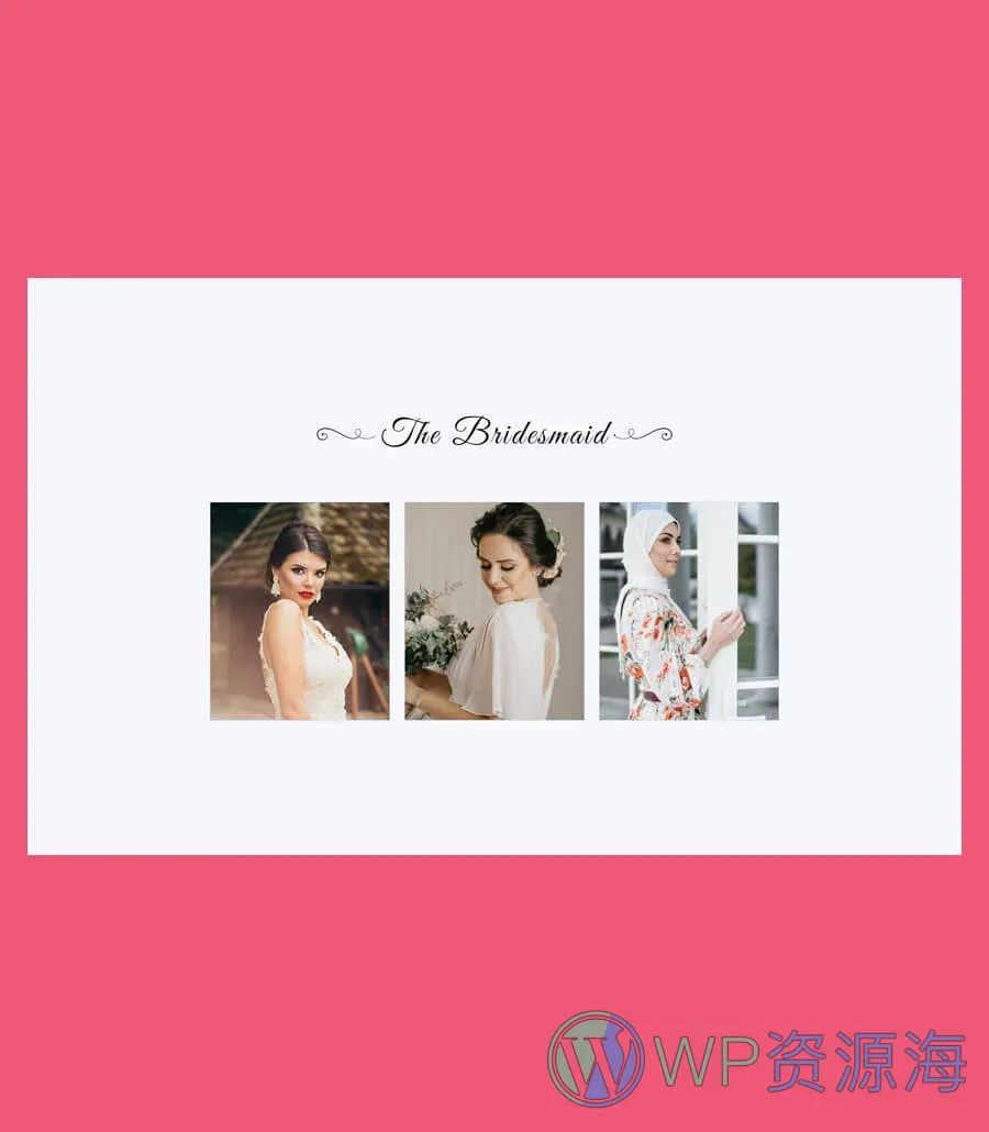 婚礼Gutenberg网站模板_一键导入快速建站插图8-WP资源海 EleMoment Bridesmaid Section For Gutenberg