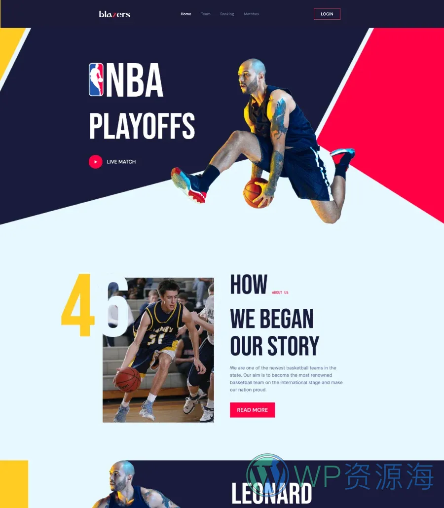 Blazers Home Page For Gutenberg