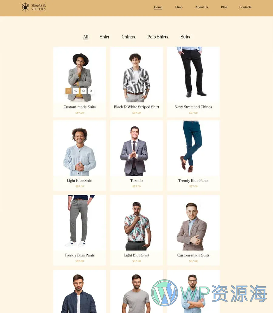 Seam & Stitches Shop Page