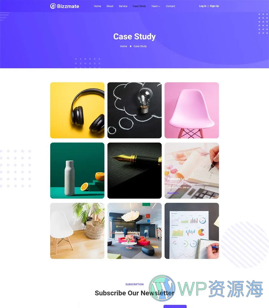 机构Gutenberg网站模板_一键导入快速建站插图5-WP资源海 Bizzmate Case Study Page For Gutenberg