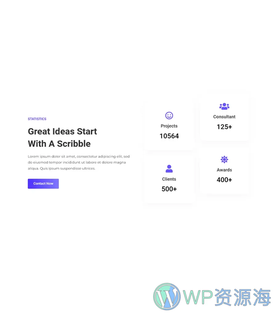 机构Gutenberg网站模板_一键导入快速建站插图12-WP资源海 Bizzmate Counter Section For Gutenberg