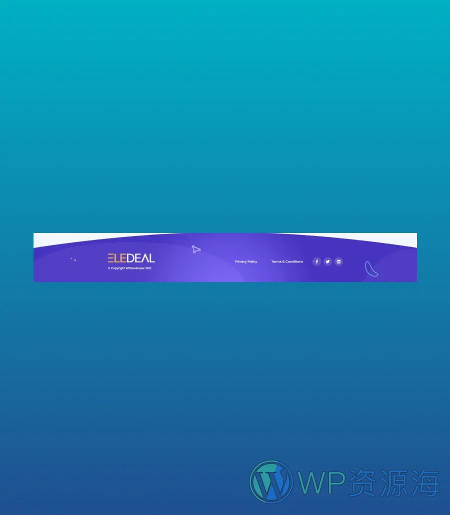 Cyber Monday 优惠页面一键搭建Gutenberg网站模板_一键导入快速建站插图5-WP资源海 EleDeals Footer Section For Gutenberg