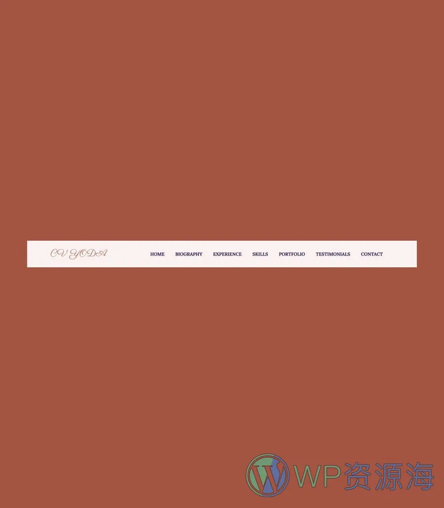 快速建站Gutenberg网站模板_一键导入快速建站插图10-WP资源海 CV Yoda Header Section For Gutenberg