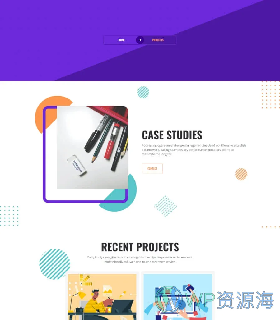 商业咨询Gutenberg网站模板_一键导入快速建站插图3-WP资源海 Smith Consulting Project Page For Gutenberg
