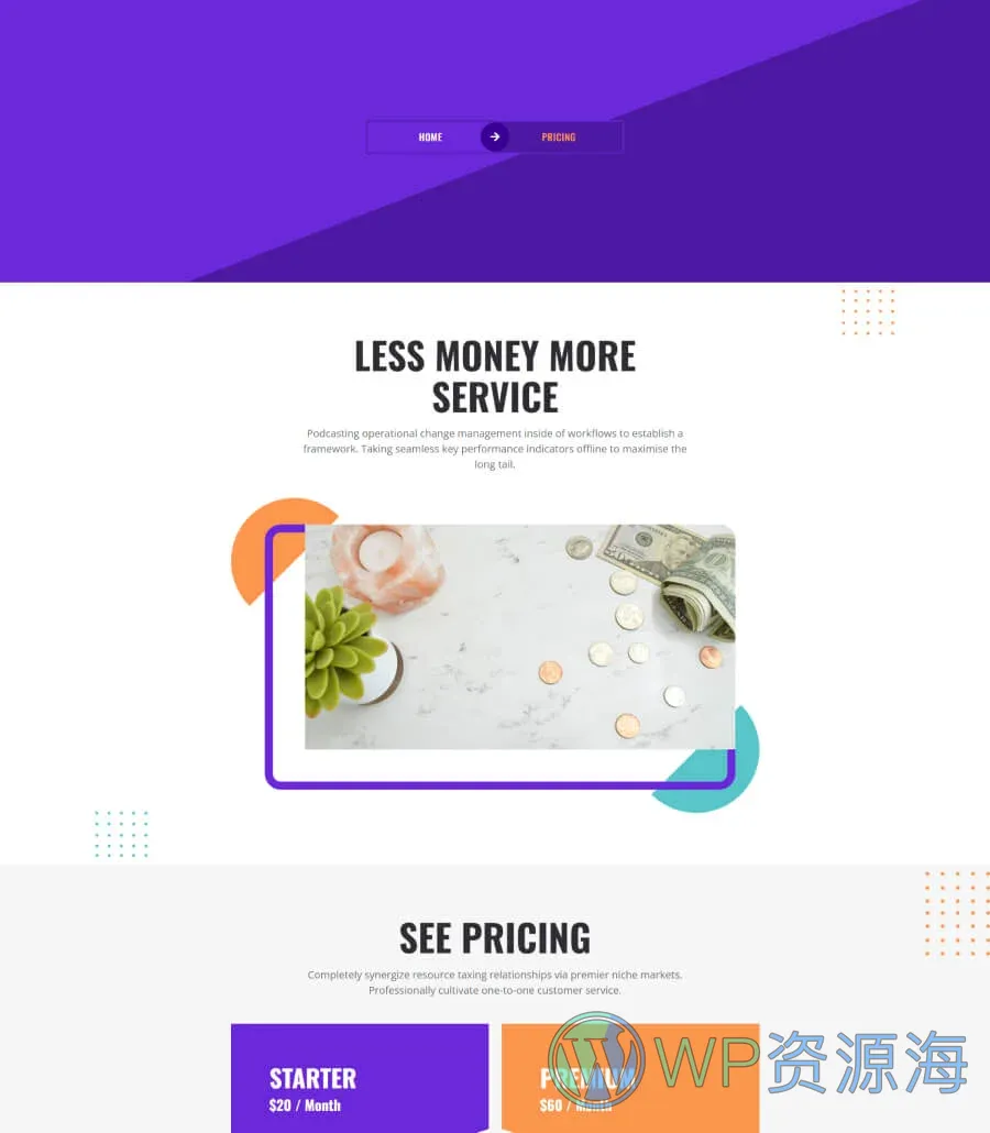商业咨询Gutenberg网站模板_一键导入快速建站插图5-WP资源海 Smith Consulting Pricing Page For Gutenberg