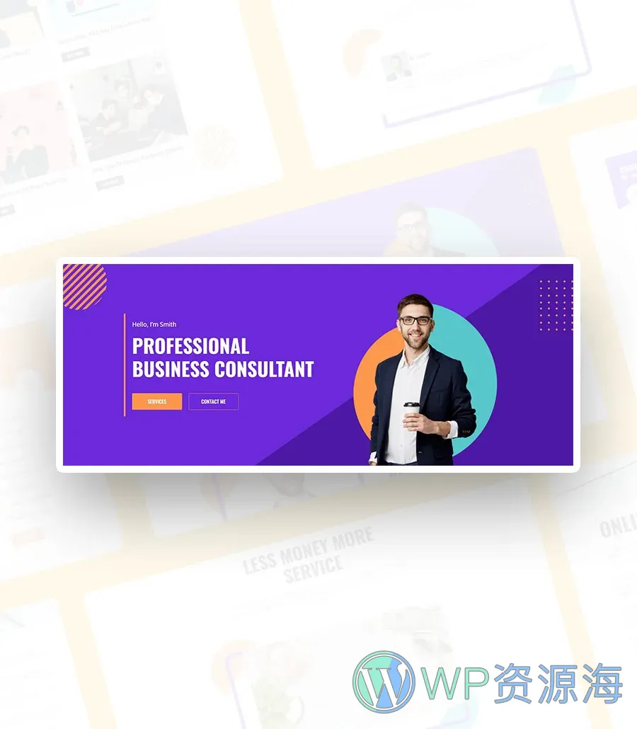 商业咨询Gutenberg网站模板_一键导入快速建站插图9-WP资源海 Smith Consulting Hero Section For Gutenberg