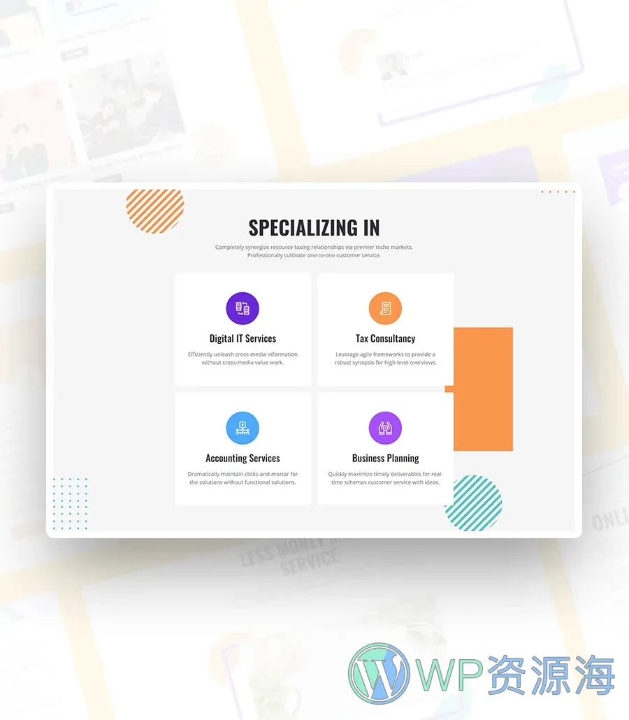商业咨询Gutenberg网站模板_一键导入快速建站插图10-WP资源海 Smith Consulting Service Section For Gutenberg