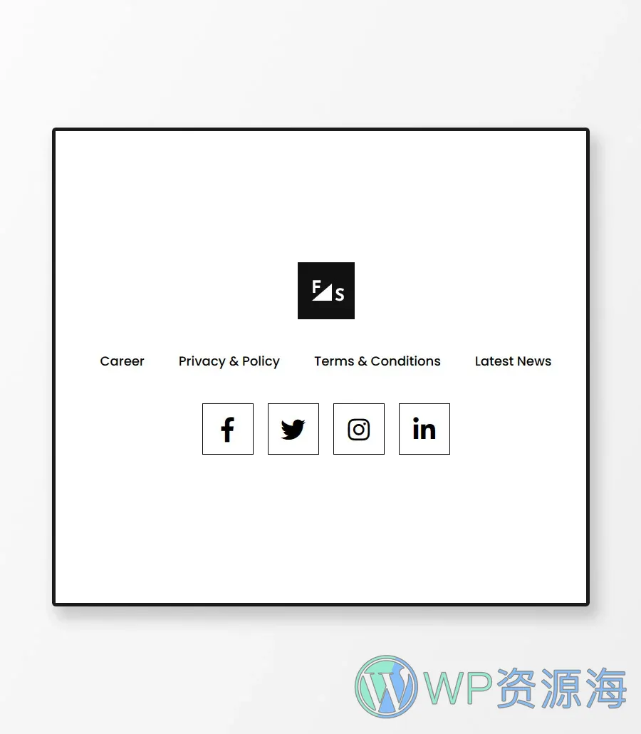 机构Gutenberg网站模板_一键导入快速建站插图11-WP资源海 Fashion and Modeling Footer Section For Gutenberg