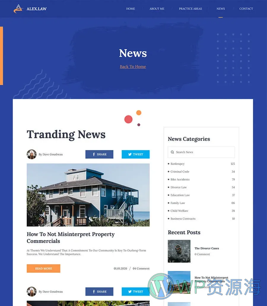 Alex Law News Page