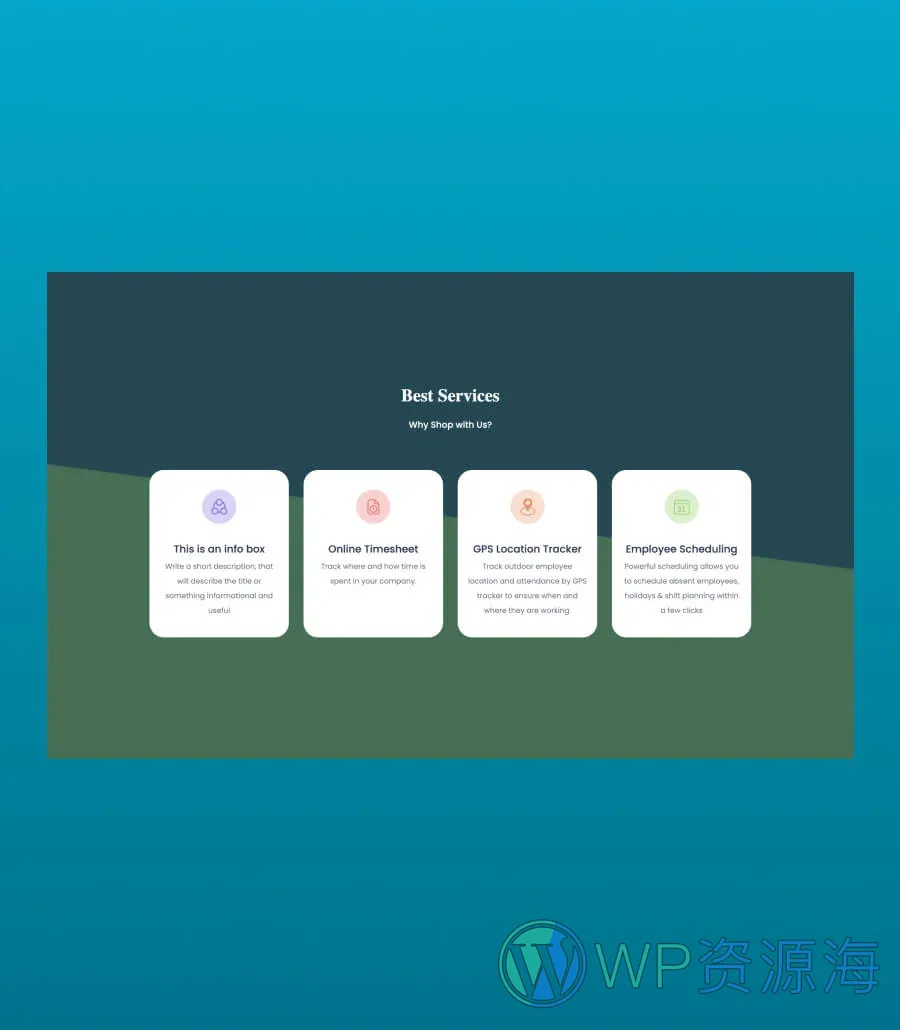 网络星期一促销Gutenberg网站模板_一键导入快速建站插图4-WP资源海 CyberCred Services Section For Gutenberg