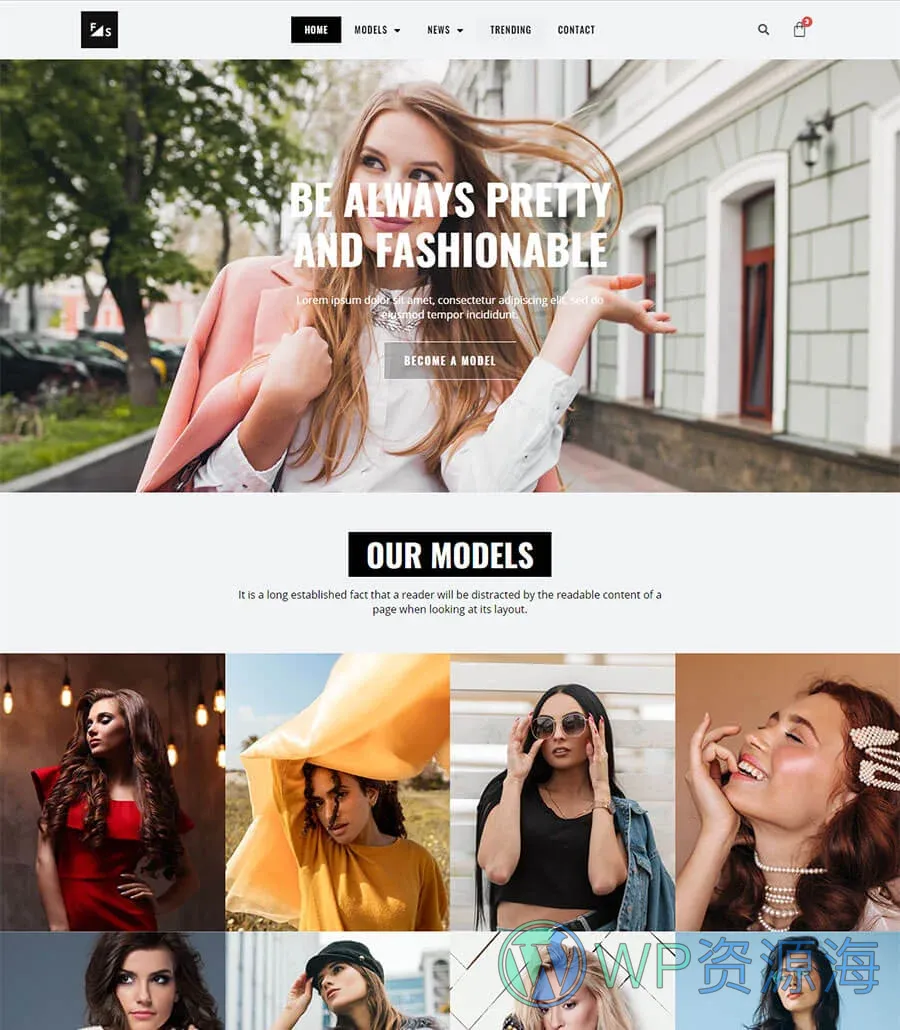 Fashion and Modeling Header