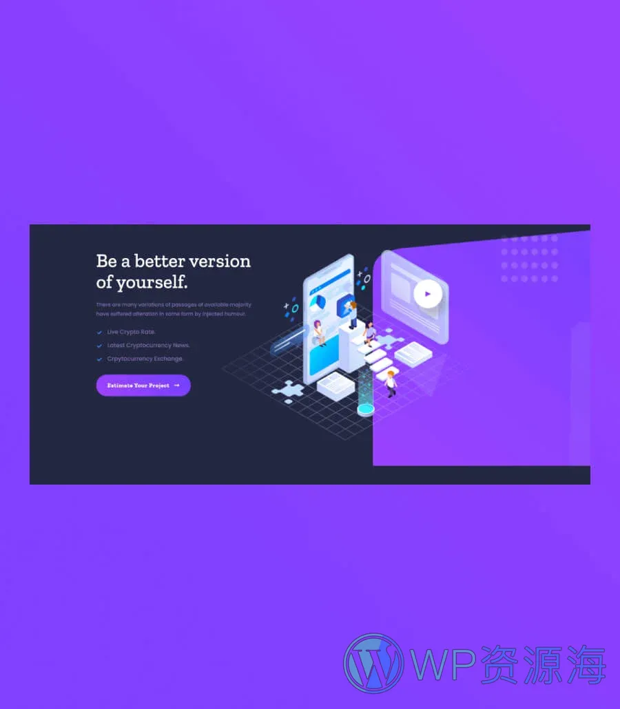 机构Gutenberg网站模板_一键导入快速建站插图12-WP资源海 Unigency Hero Section Dark For Gutenberg