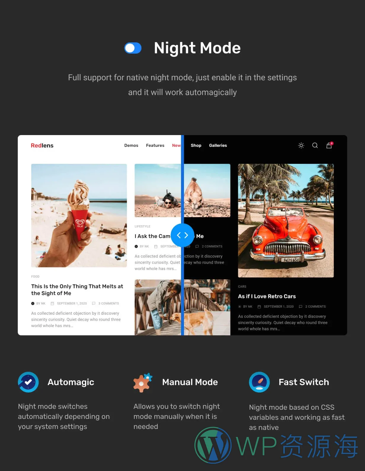 Redlens 视频博主与游戏主播专用 WordPress 主题插图4-WP资源海 Redlens - Video WordPress Theme