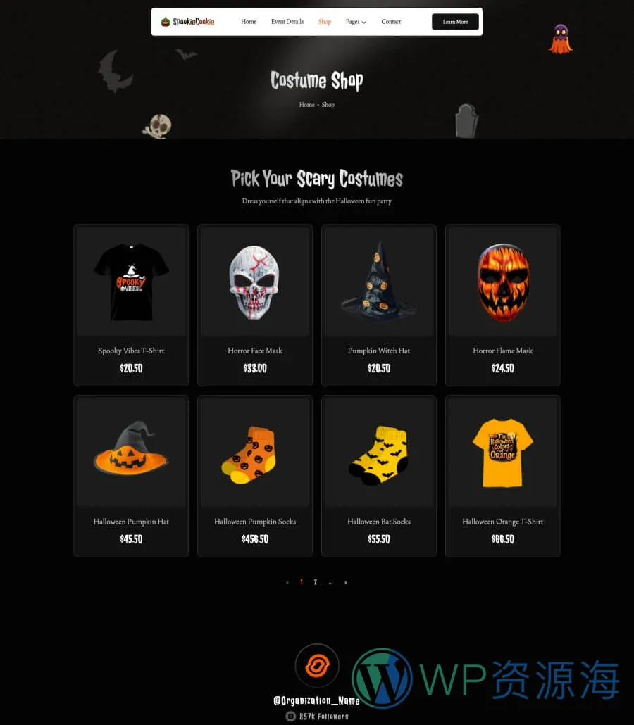 SpookieCookie Shop Page For Gutenberg