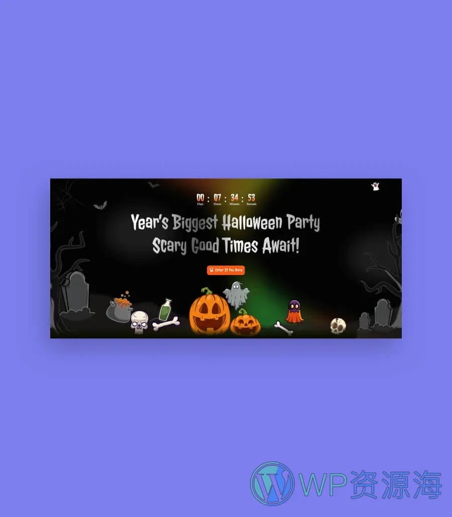 SpookieCookie Hero Section for Gutenberg
