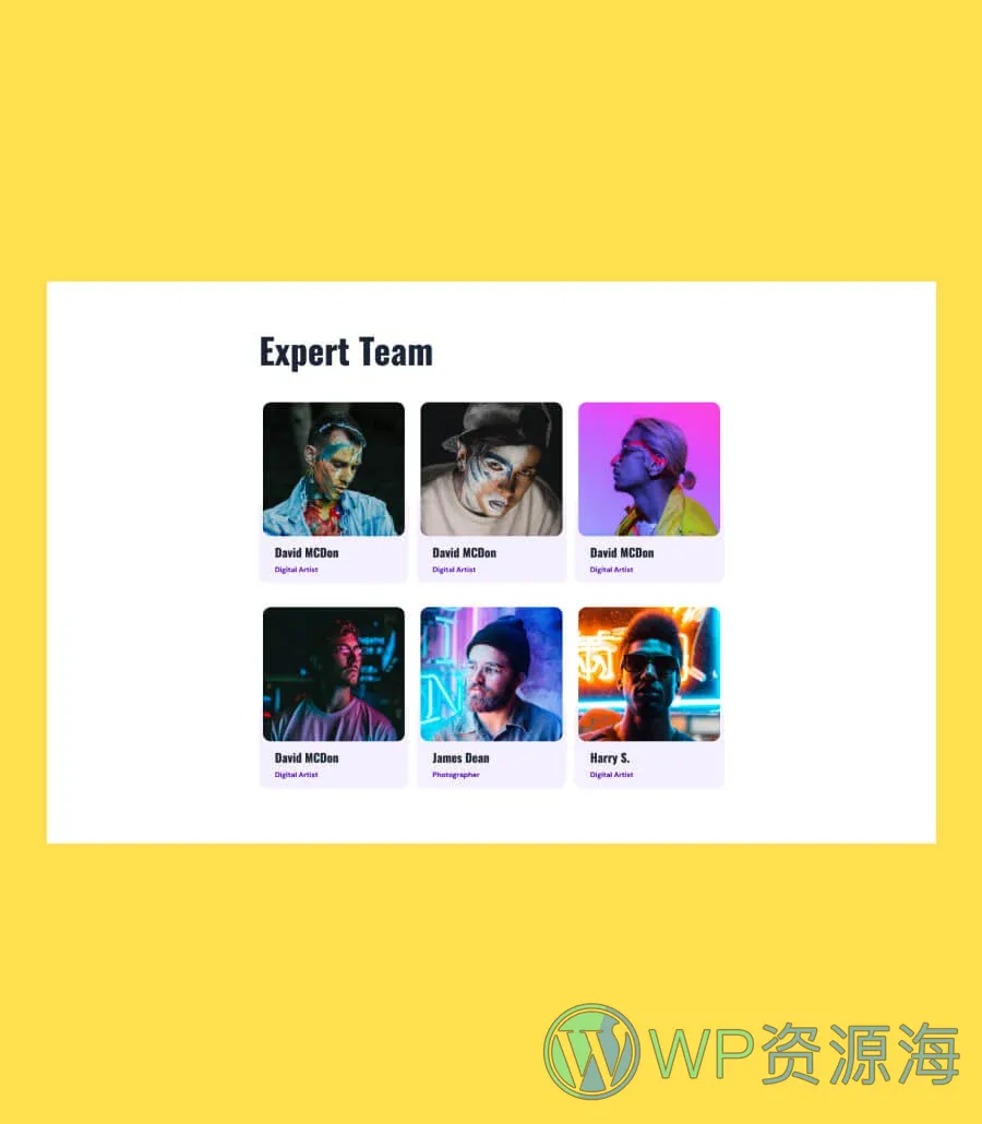 NFTrade Team Member Section For Gutenberg