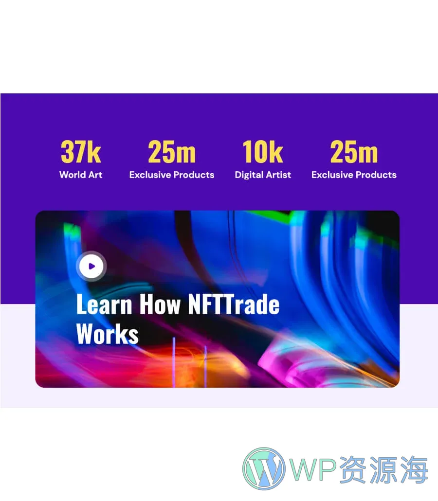 NFTrade Countdown Section For Gutenberg
