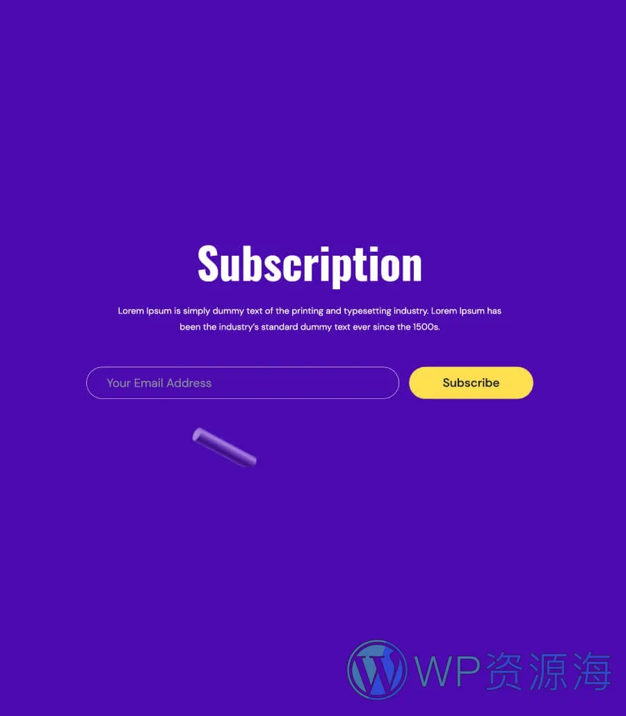 NFTrade Subscription Section For Gutenberg