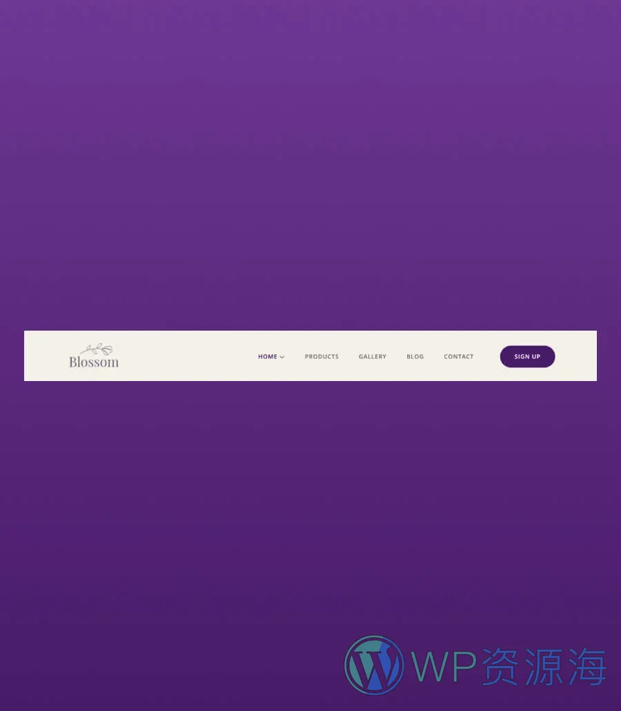花店Gutenberg网站模板_一键导入快速建站插图9-WP资源海 Blossom Header Section For Gutenberg