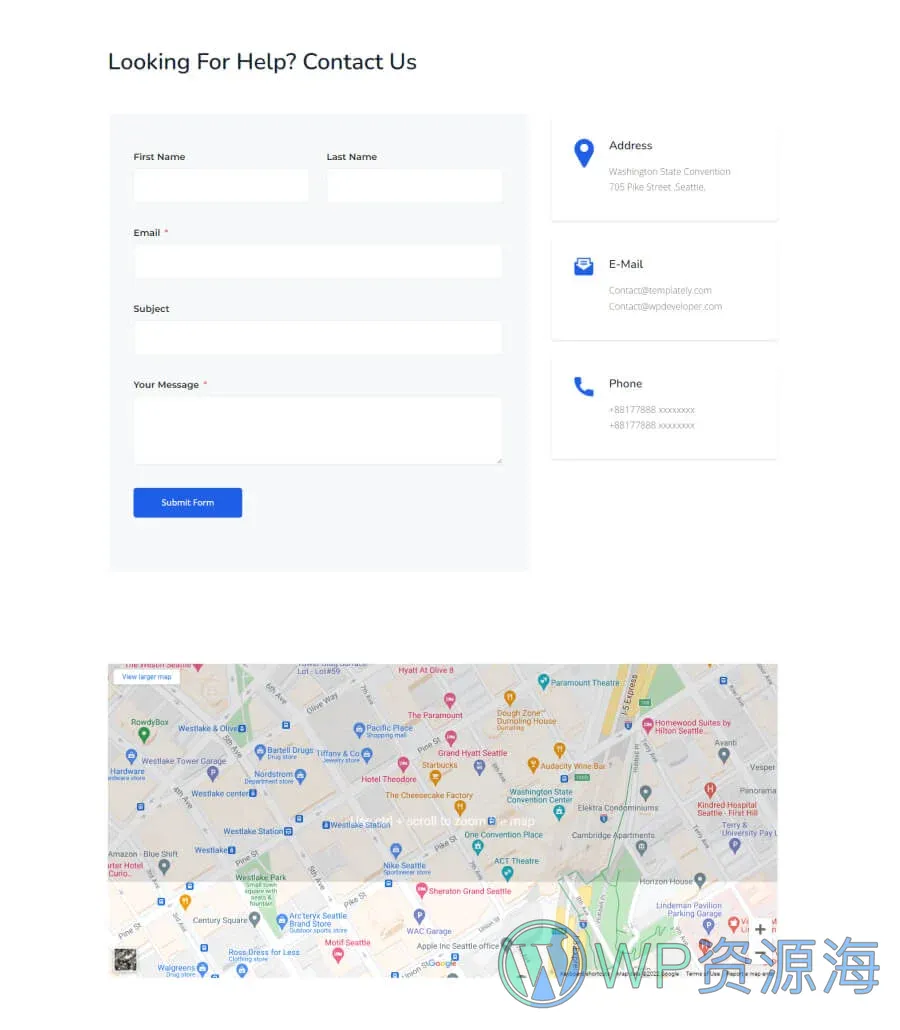 Holistic Wellness Contact Page For Gutenberg