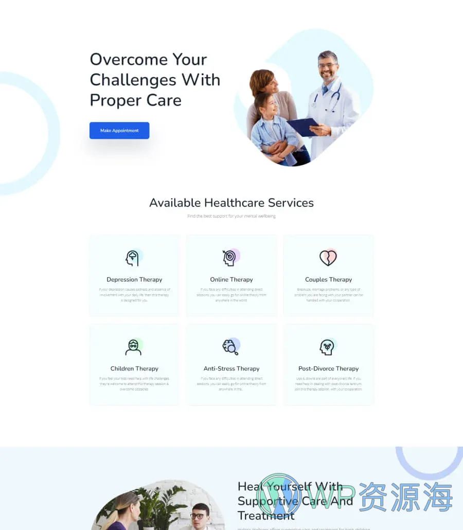 Holistic Wellness Home Page For Gutenberg