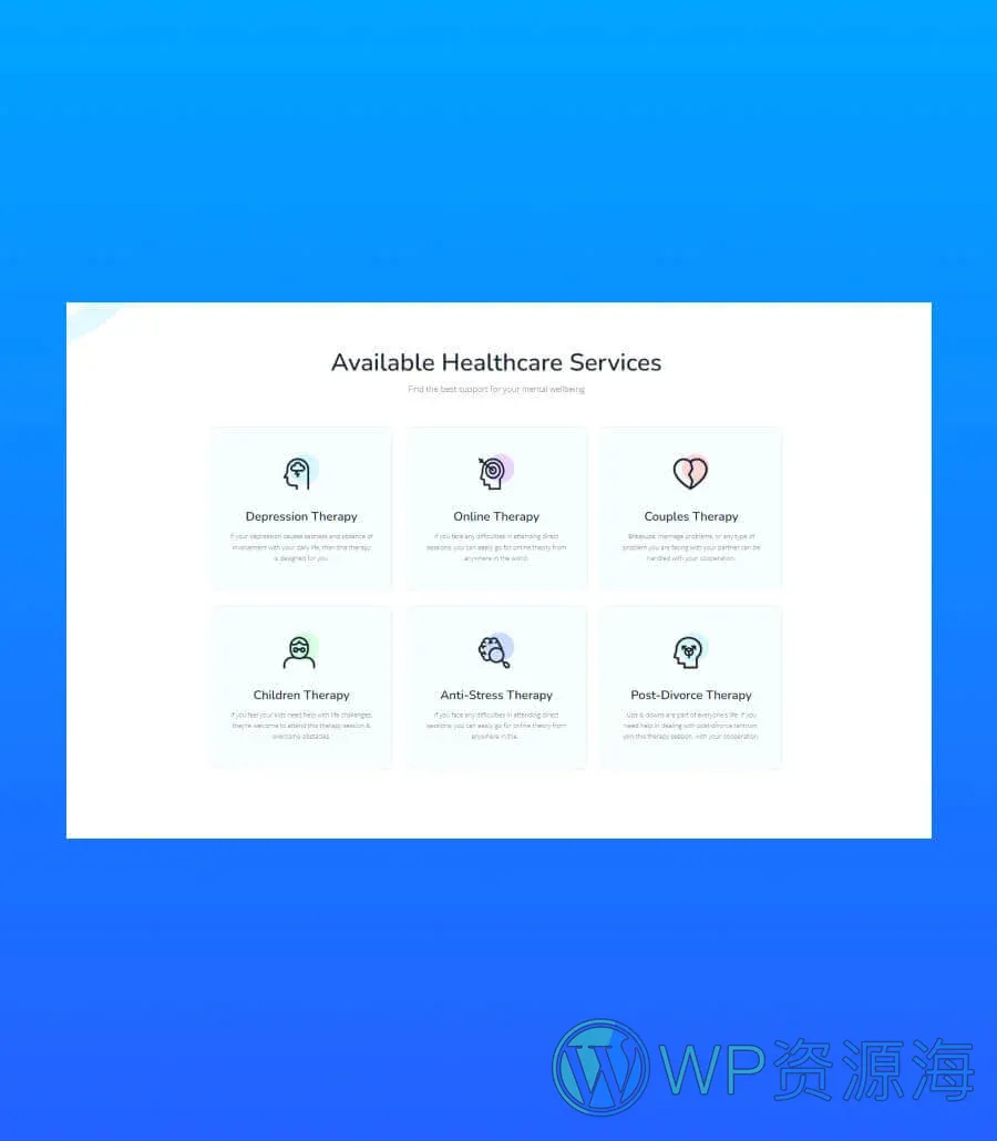 Holistic Wellness Services Section For Gutenberg
