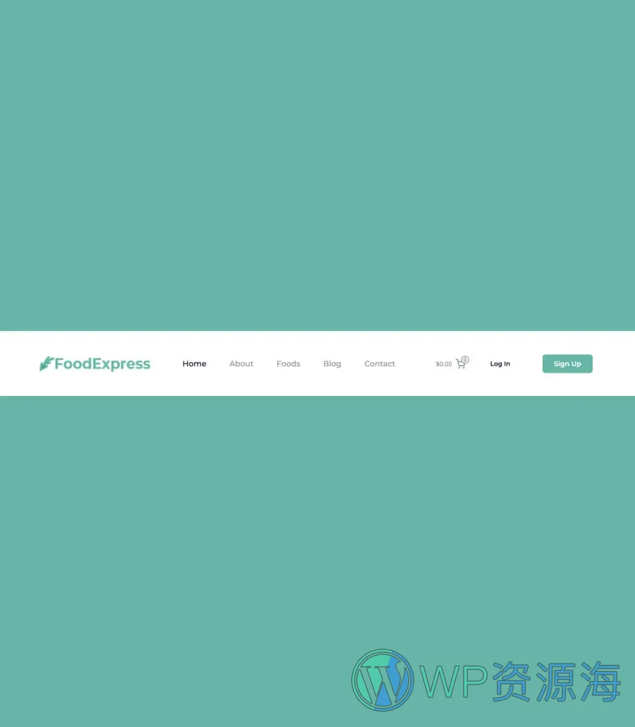 送餐Gutenberg网站模板_一键导入快速建站插图11-WP资源海 Food Express Header Section For Gutenberg