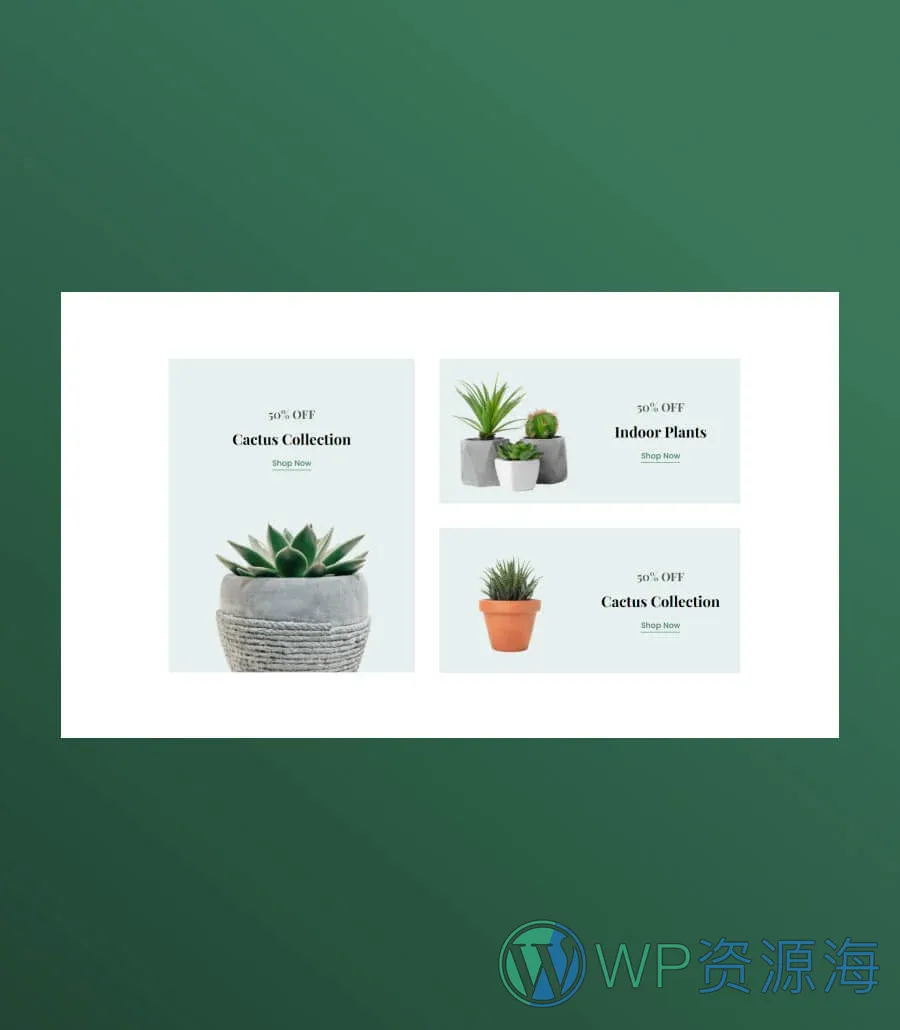 植物商店Gutenberg网站模板_一键导入快速建站插图10-WP资源海 Greenzone Collection Section For Gutenberg