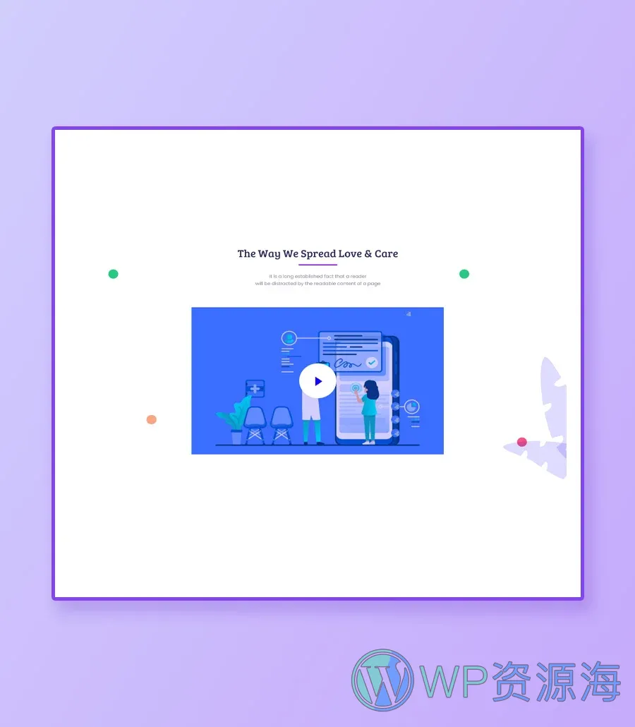 Medica Love and Care Section For Gutenberg