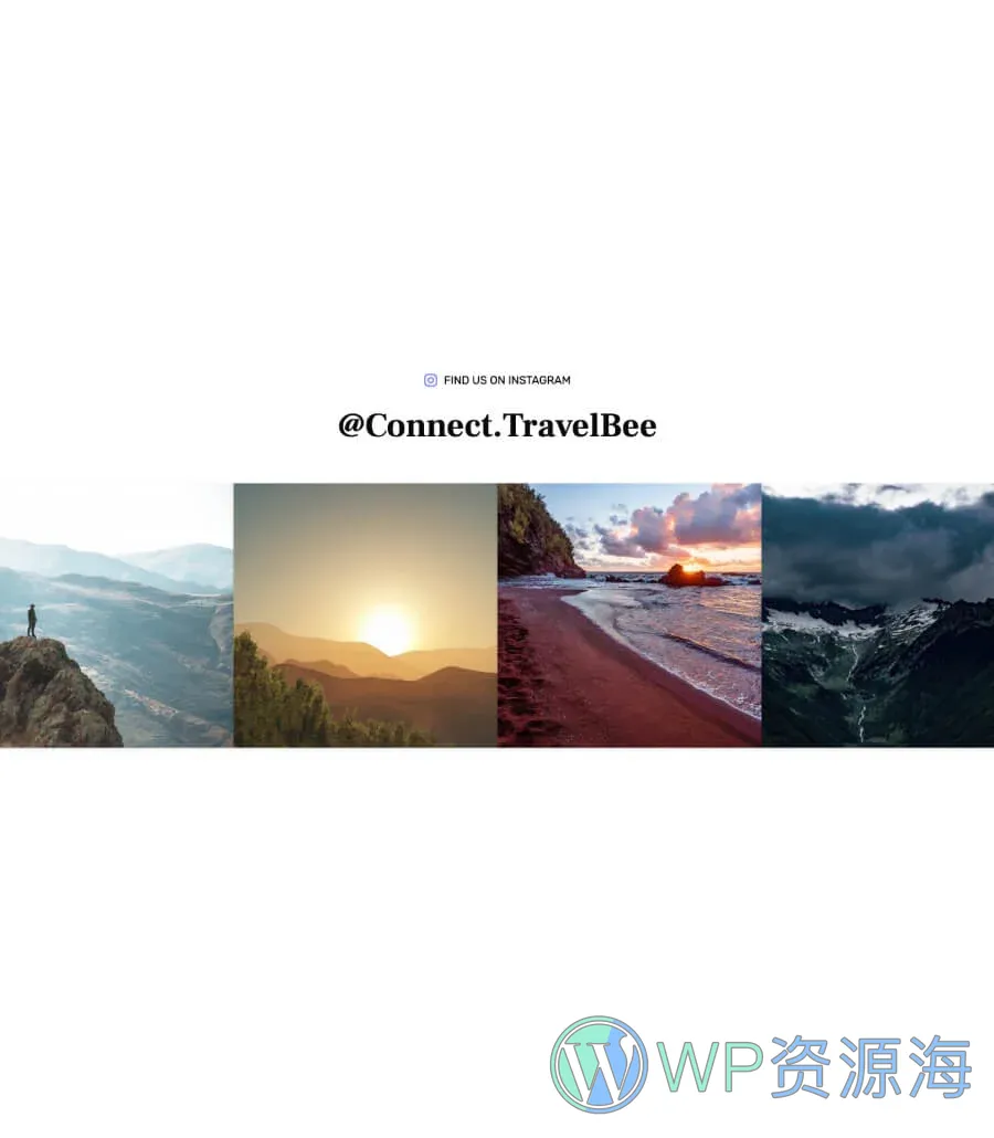 旅行博客Gutenberg网站模板_一键导入快速建站插图11-WP资源海 TravelBee Connect Section For Gutenberg