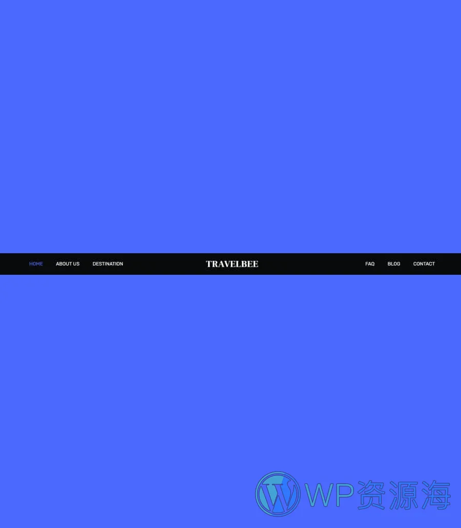 旅行博客Gutenberg网站模板_一键导入快速建站插图12-WP资源海 TravelBee Header Section For Gutenberg